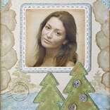エフェクト クリスマスツリーのポストカード