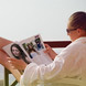 Effekt Lesen auf dem Balkon