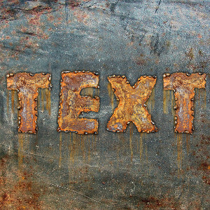 Rusty Metal Letters